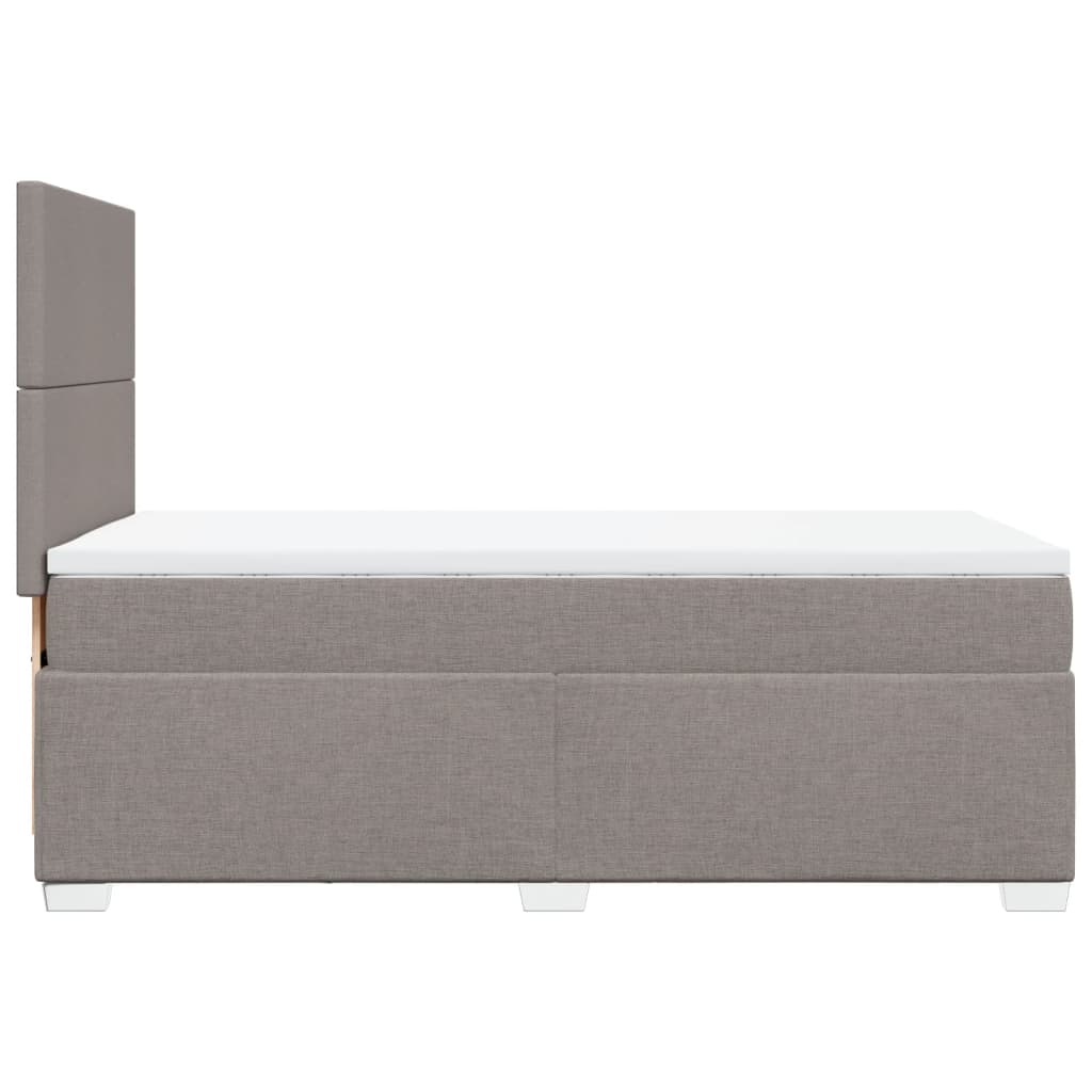 Boxspring met matras stof taupe 90x190 cm is nu te koop bij PeponiXL, paradijselijk wonen!
