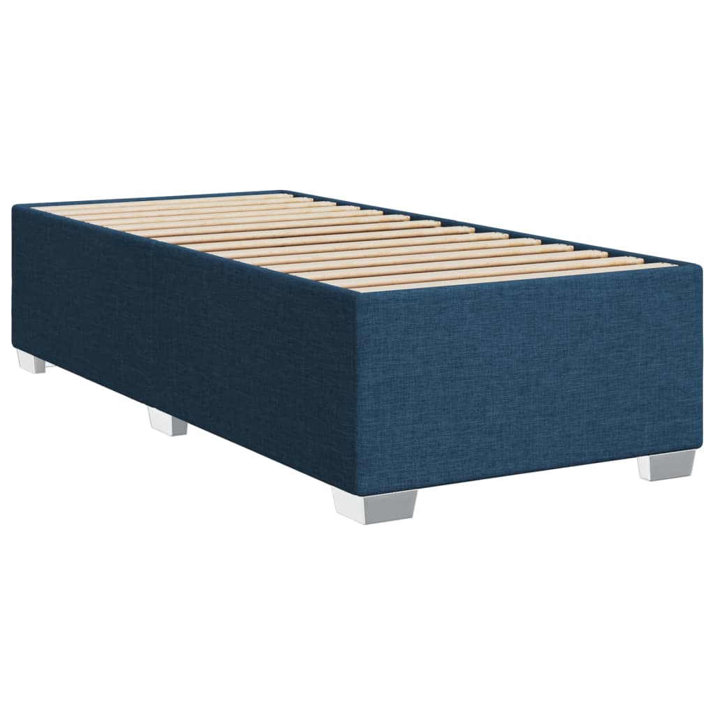 Boxspring met matras stof blauw 90x190 cm is nu te koop bij PeponiXL, paradijselijk wonen!