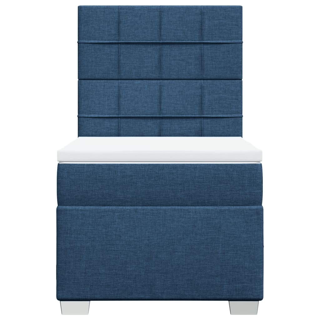 Boxspring met matras stof blauw 90x190 cm is nu te koop bij PeponiXL, paradijselijk wonen!