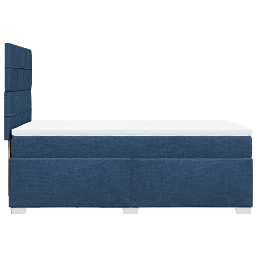 Boxspring met matras stof blauw 90x190 cm is nu te koop bij PeponiXL, paradijselijk wonen!