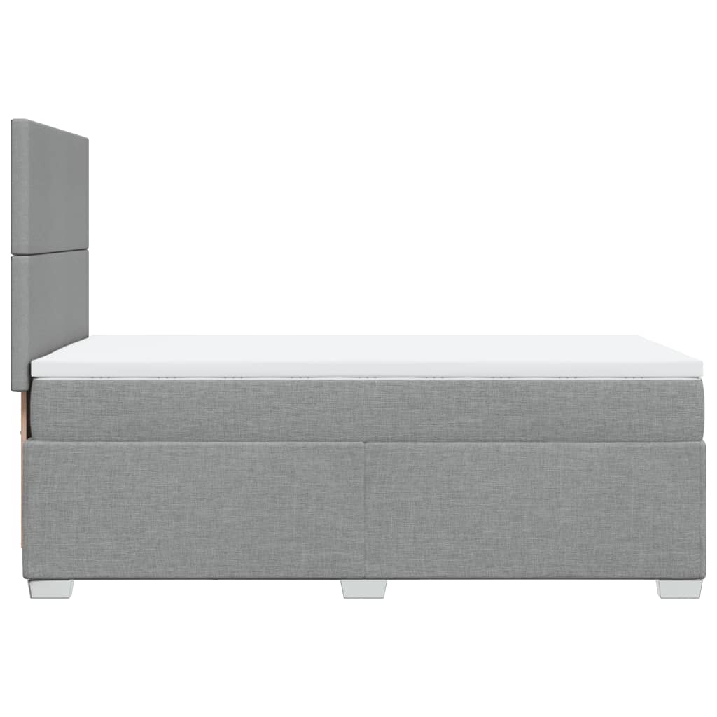 Boxspring met matras stof lichtgrijs 90x200 cm is nu te koop bij PeponiXL, paradijselijk wonen!