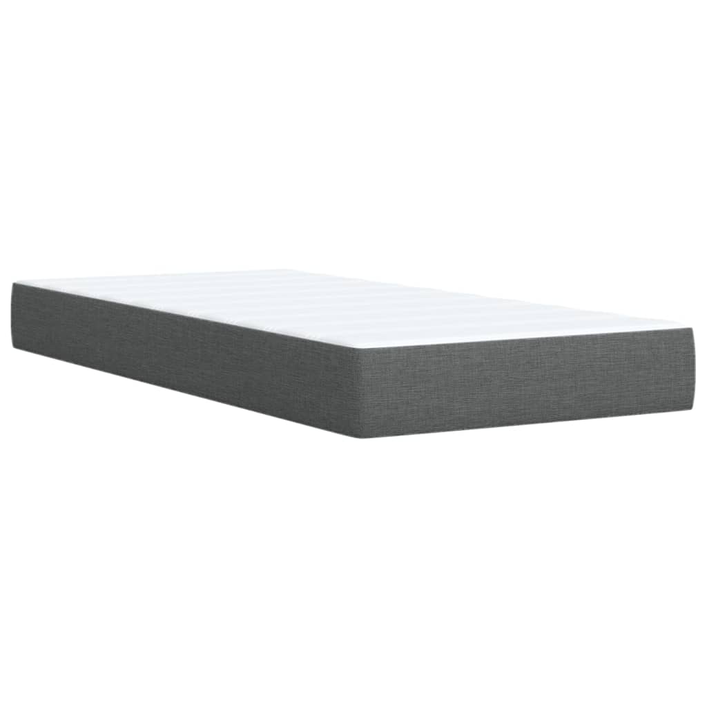 Boxspring met matras stof donkergrijs 100x200 cm is nu te koop bij PeponiXL, paradijselijk wonen!