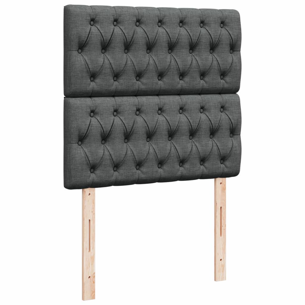 Boxspring met matras stof donkergrijs 100x200 cm is nu te koop bij PeponiXL, paradijselijk wonen!