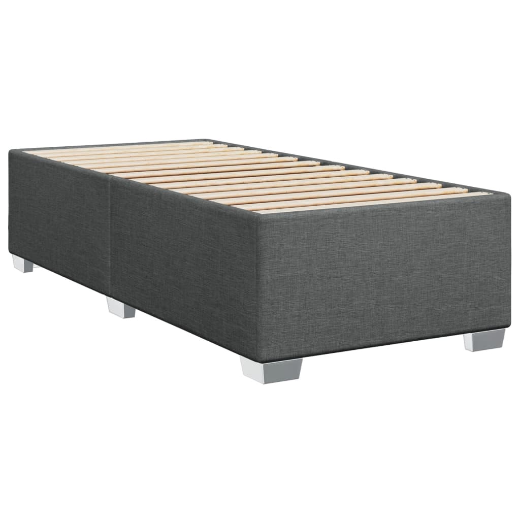 Boxspring met matras stof donkergrijs 100x200 cm is nu te koop bij PeponiXL, paradijselijk wonen!