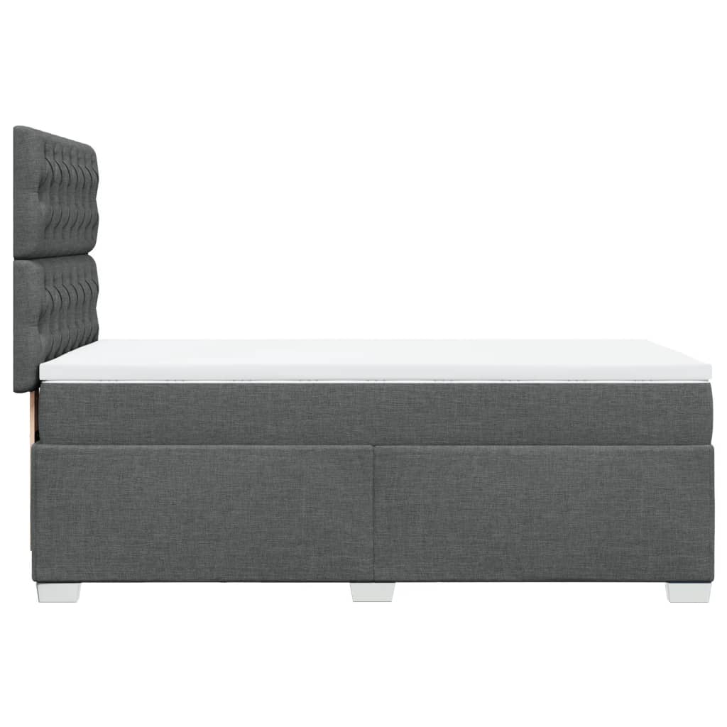 Boxspring met matras stof donkergrijs 100x200 cm is nu te koop bij PeponiXL, paradijselijk wonen!