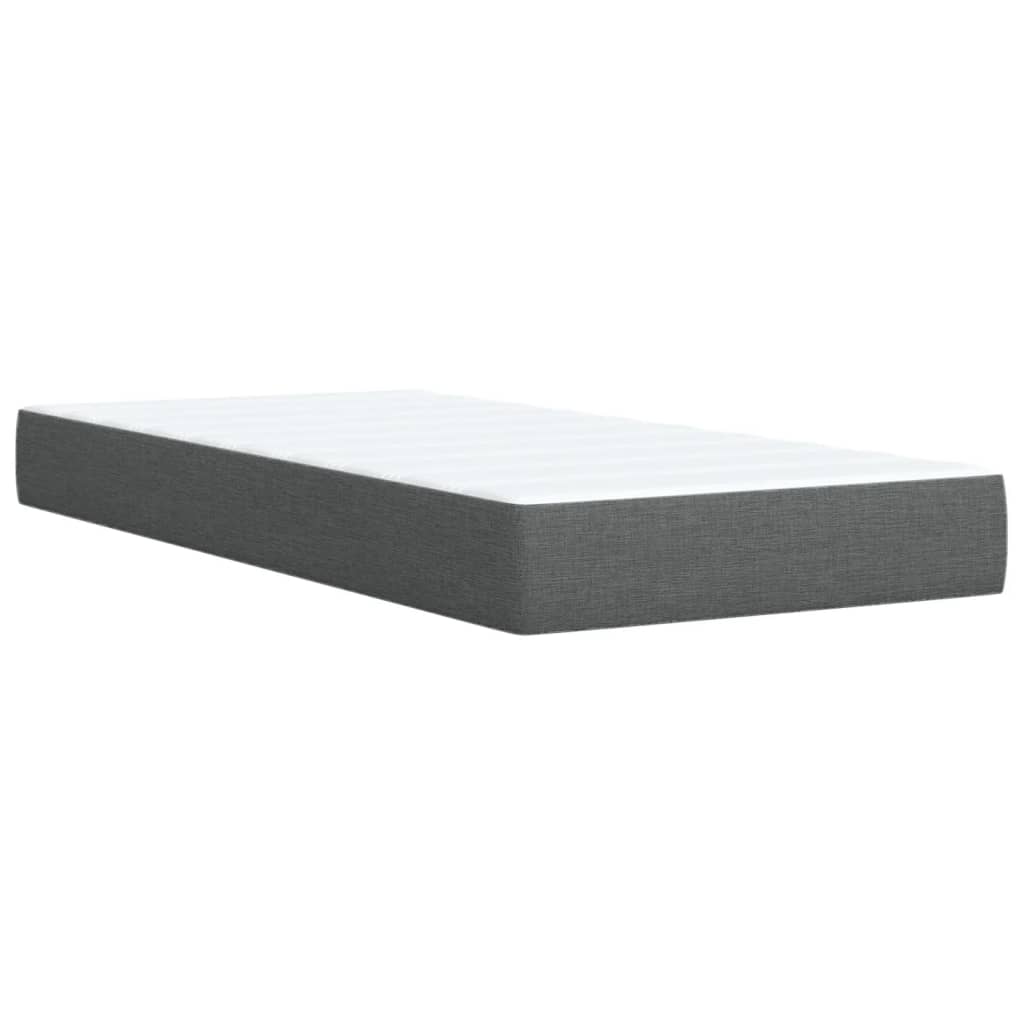 Boxspring met matras stof donkergrijs 100x200 cm is nu te koop bij PeponiXL, paradijselijk wonen!