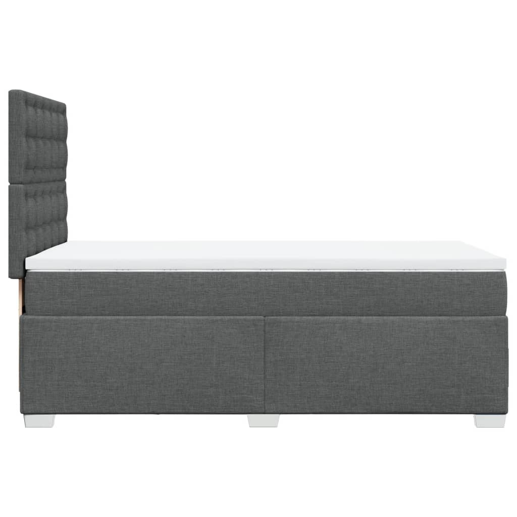 Boxspring met matras stof donkergrijs 100x200 cm is nu te koop bij PeponiXL, paradijselijk wonen!