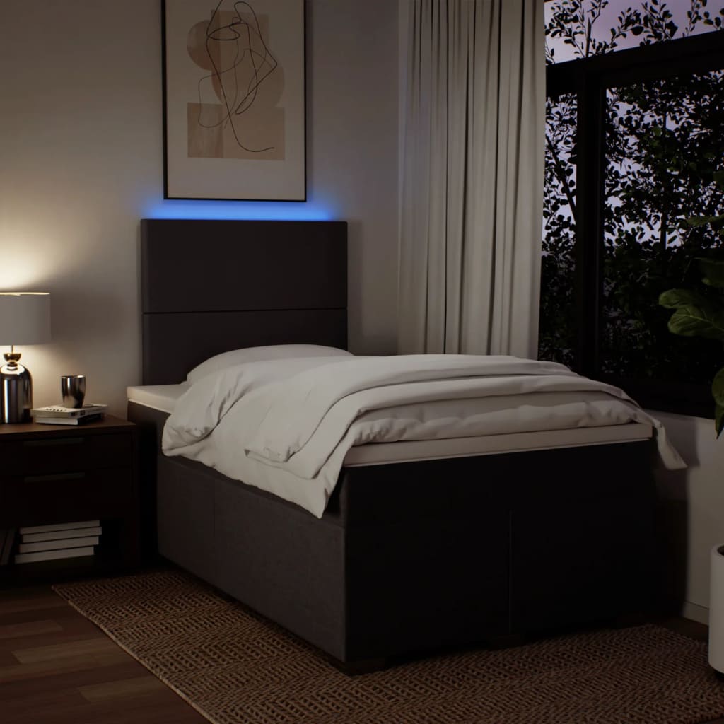 Boxspring met matras stof donkerbruin 120x200 cm is nu te koop bij PeponiXL, paradijselijk wonen!