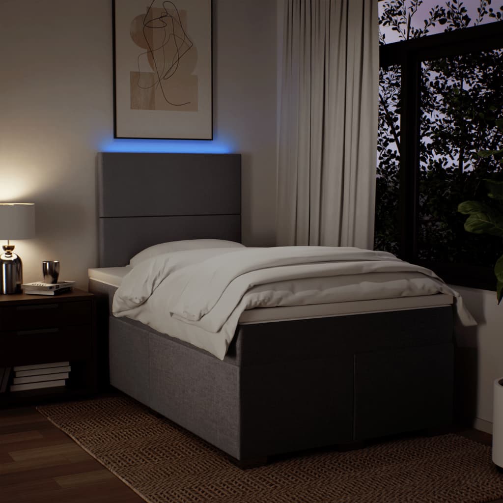 Boxspring met matras stof taupe 120x200 cm is nu te koop bij PeponiXL, paradijselijk wonen!