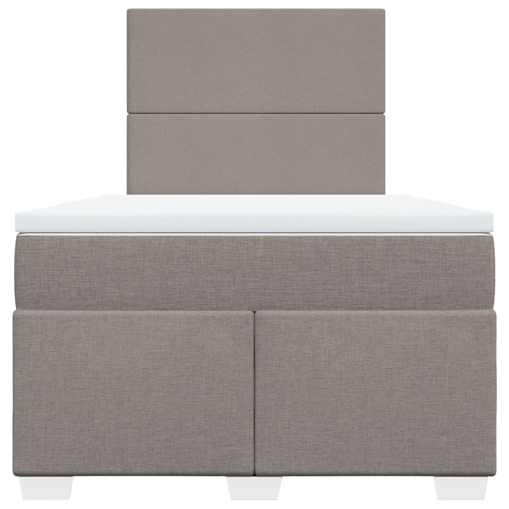Boxspring met matras stof taupe 120x200 cm is nu te koop bij PeponiXL, paradijselijk wonen!