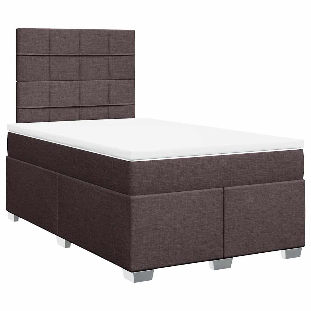 Boxspring met matras stof donkerbruin 120x200 cm is nu te koop bij PeponiXL, paradijselijk wonen!
