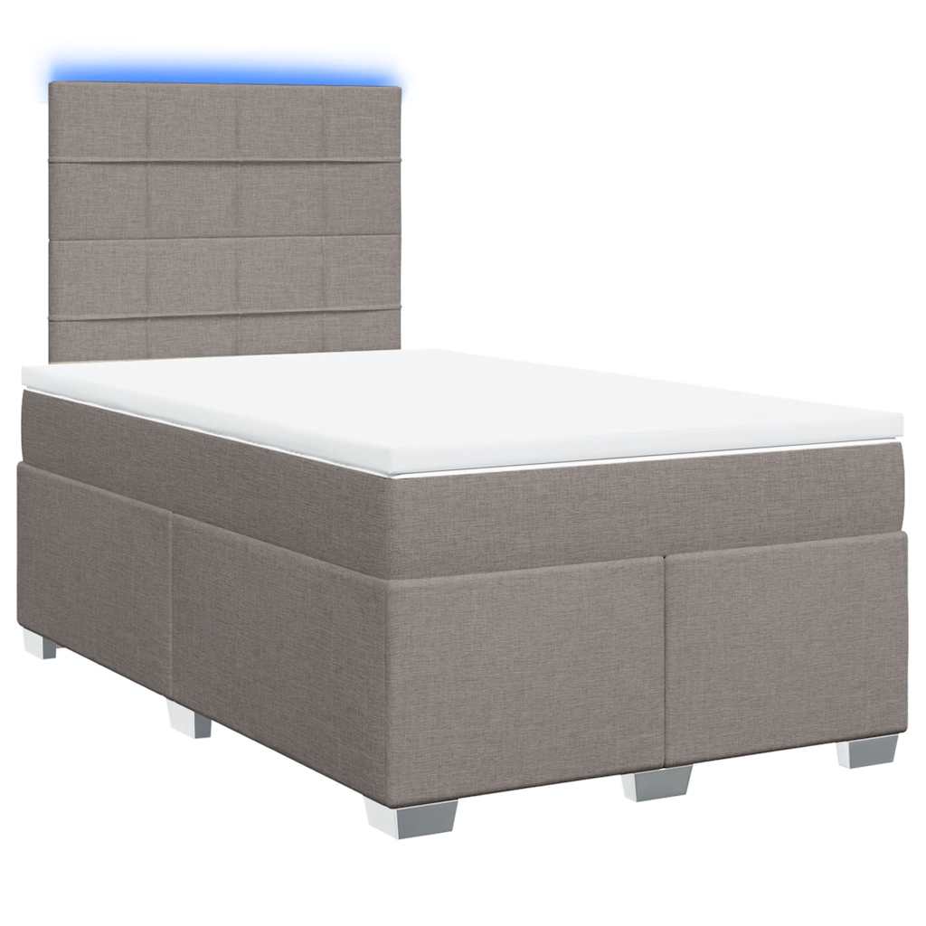 Boxspring met matras stof taupe 120x200 cm is nu te koop bij PeponiXL, paradijselijk wonen!