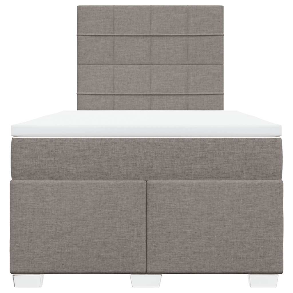 Boxspring met matras stof taupe 120x200 cm is nu te koop bij PeponiXL, paradijselijk wonen!