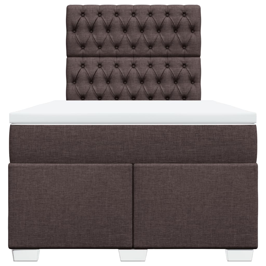 Boxspring met matras stof donkerbruin 120x200 cm is nu te koop bij PeponiXL, paradijselijk wonen!