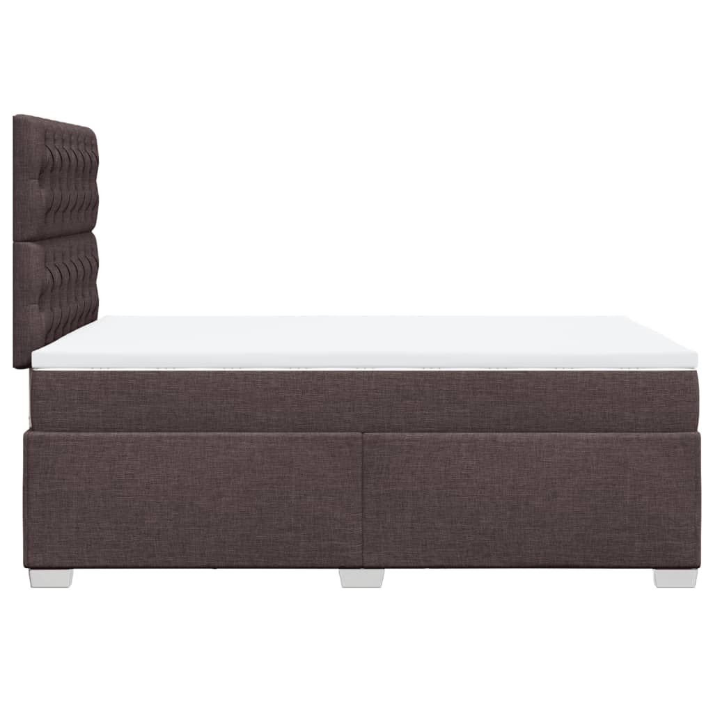 Boxspring met matras stof donkerbruin 120x200 cm is nu te koop bij PeponiXL, paradijselijk wonen!