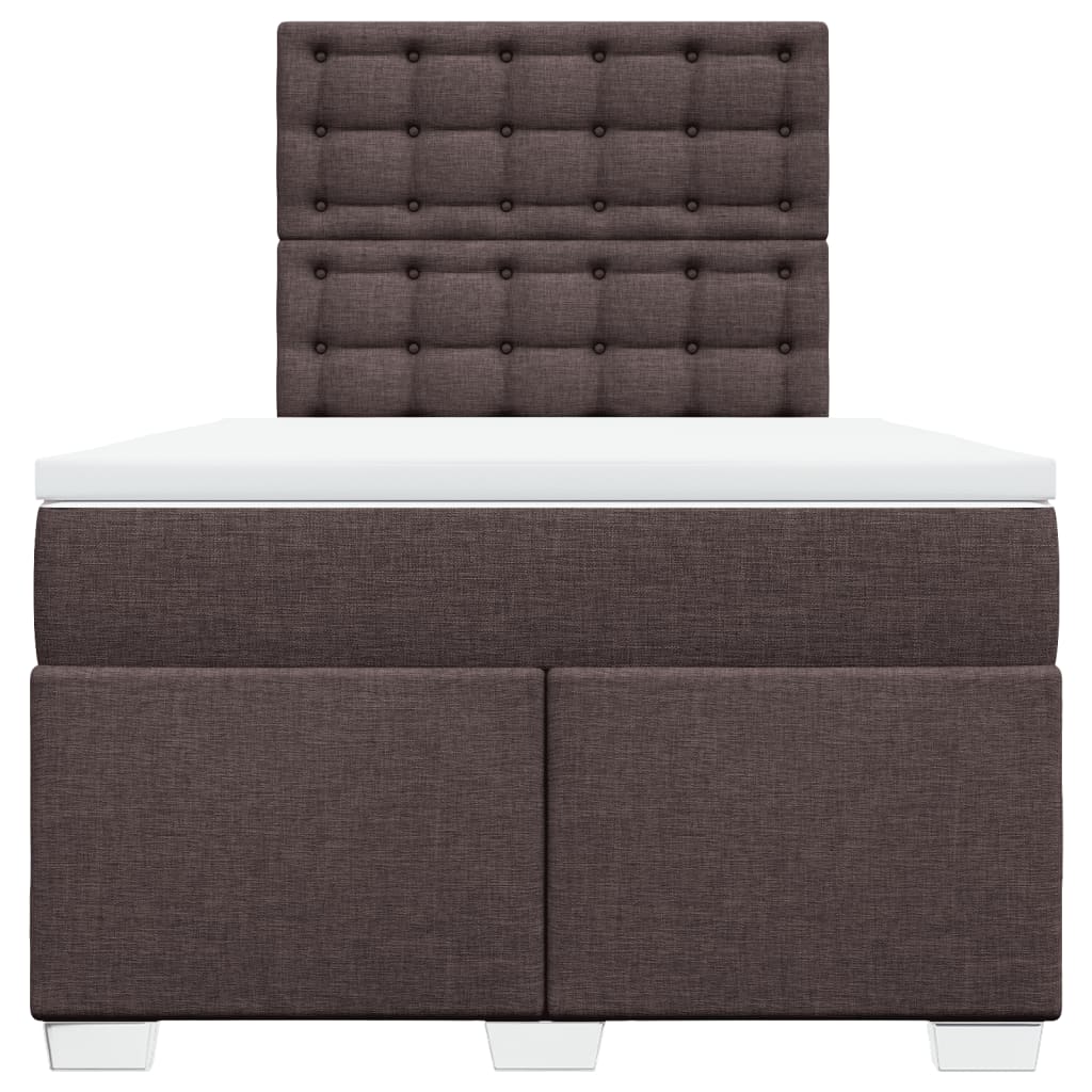 Boxspring met matras stof donkerbruin 120x200 cm is nu te koop bij PeponiXL, paradijselijk wonen!