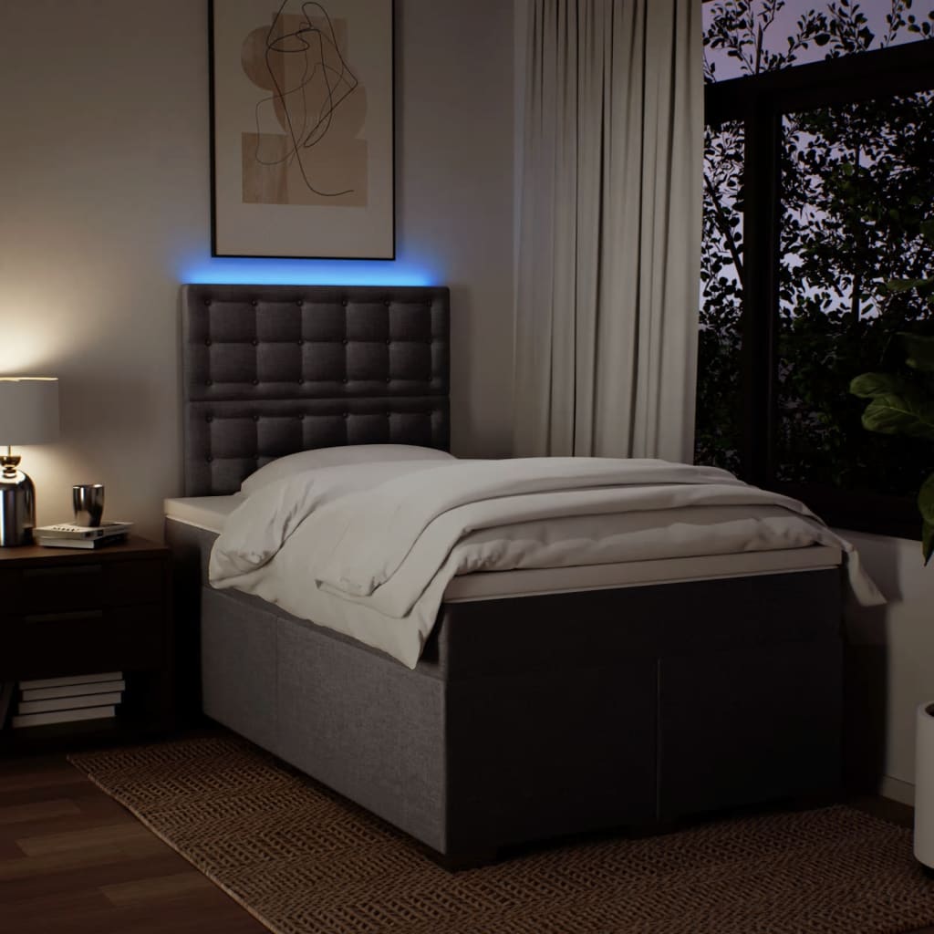 Boxspring met matras stof taupe 120x200 cm is nu te koop bij PeponiXL, paradijselijk wonen!