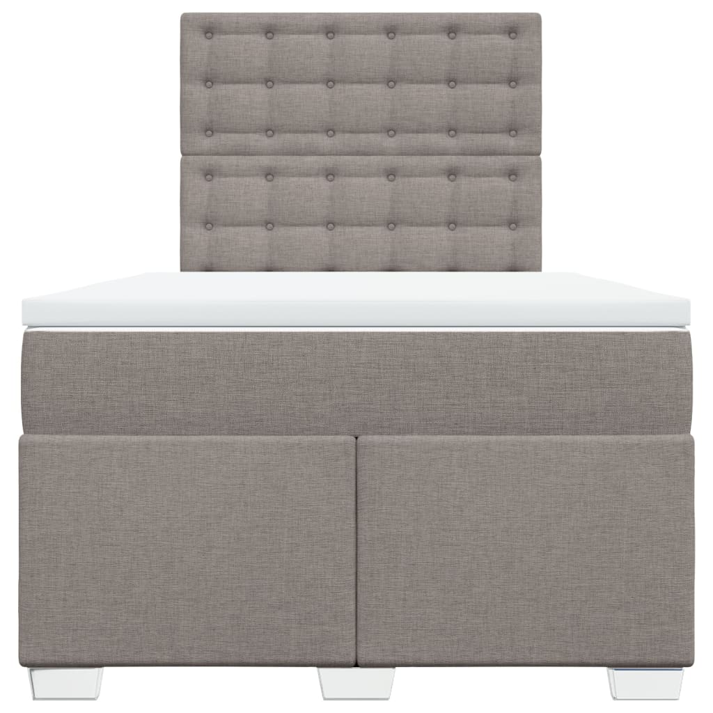 Boxspring met matras stof taupe 120x200 cm is nu te koop bij PeponiXL, paradijselijk wonen!