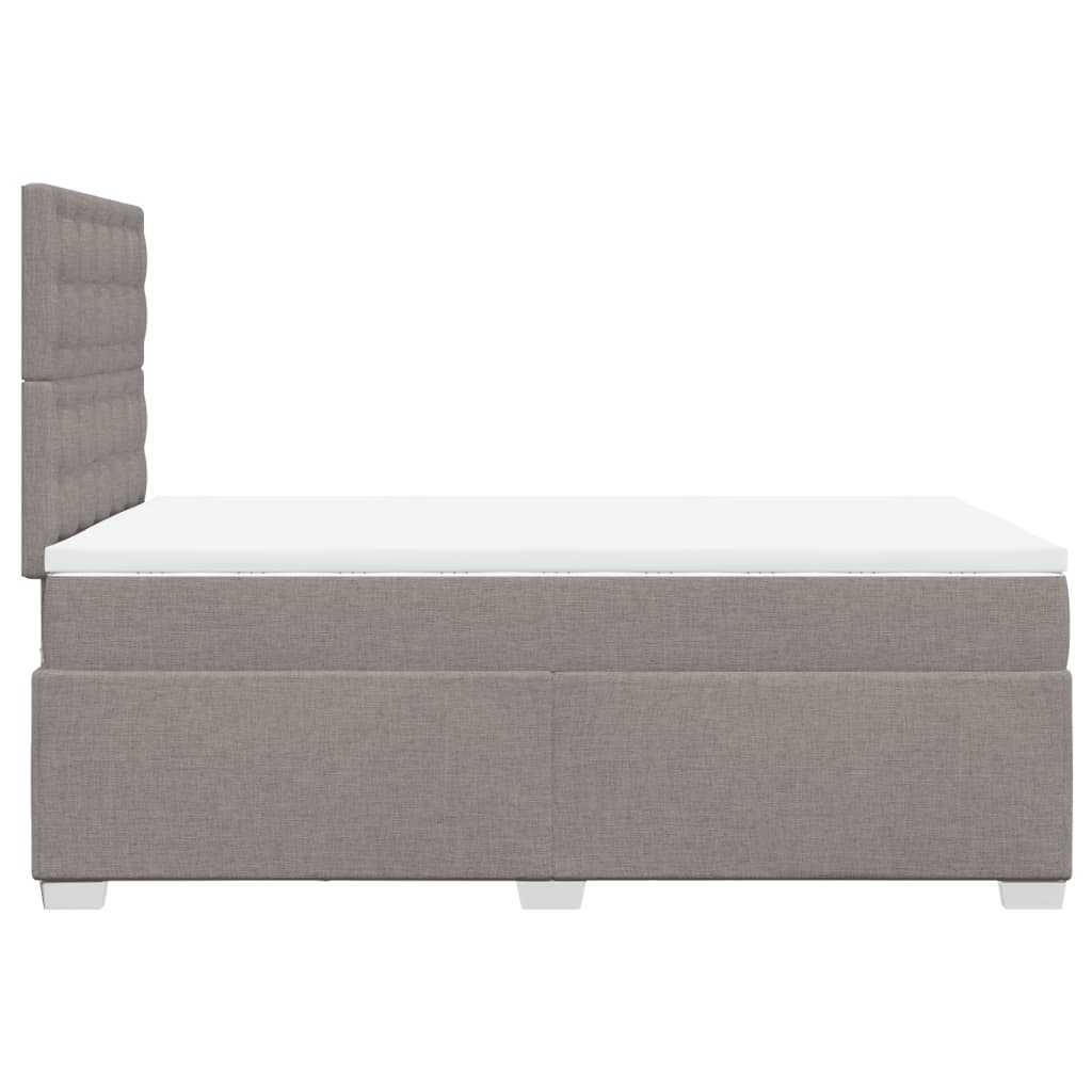 Boxspring met matras stof taupe 120x200 cm is nu te koop bij PeponiXL, paradijselijk wonen!