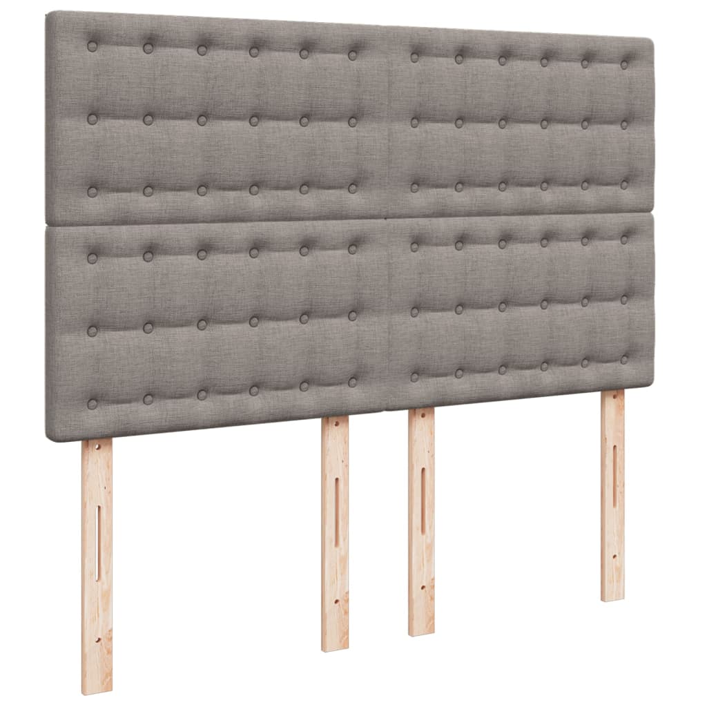 Boxspring met matras stof taupe 140x190 cm is nu te koop bij PeponiXL, paradijselijk wonen!