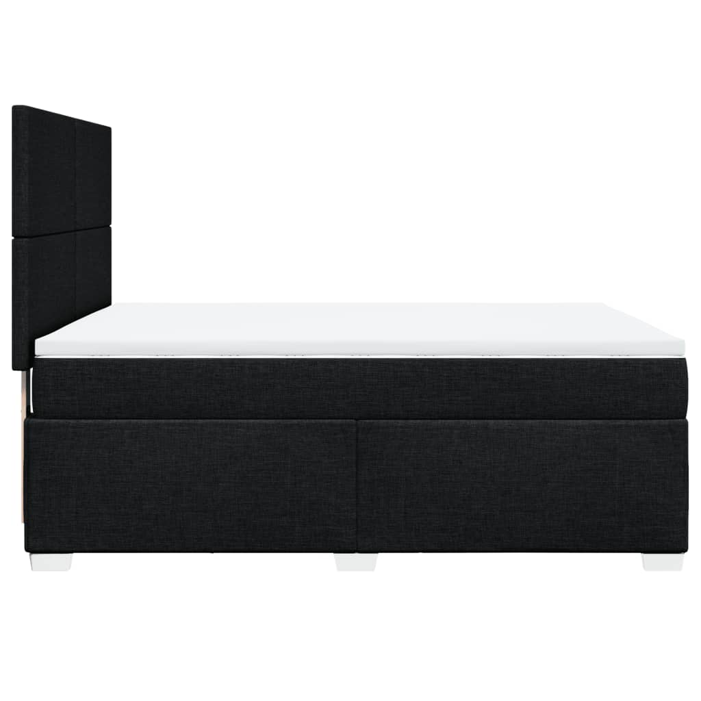 Boxspring met matras stof zwart 140x200 cm is nu te koop bij PeponiXL, paradijselijk wonen!