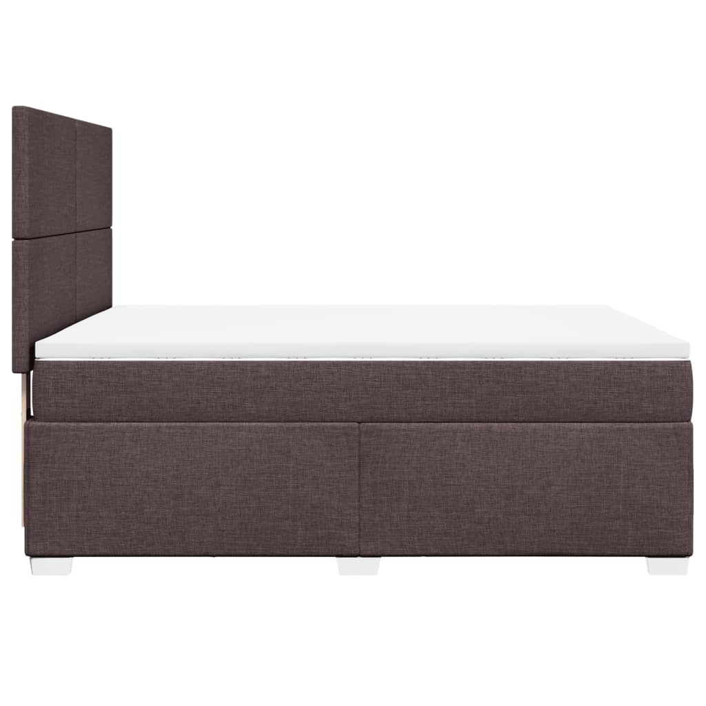 Boxspring met matras stof donkerbruin 140x200 cm is nu te koop bij PeponiXL, paradijselijk wonen!