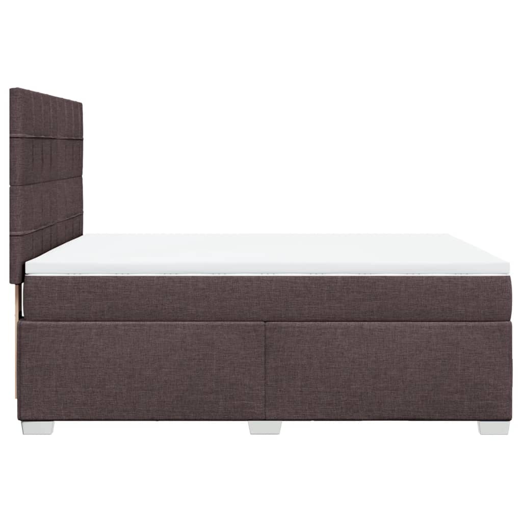 Boxspring met matras stof donkerbruin 140x200 cm is nu te koop bij PeponiXL, paradijselijk wonen!