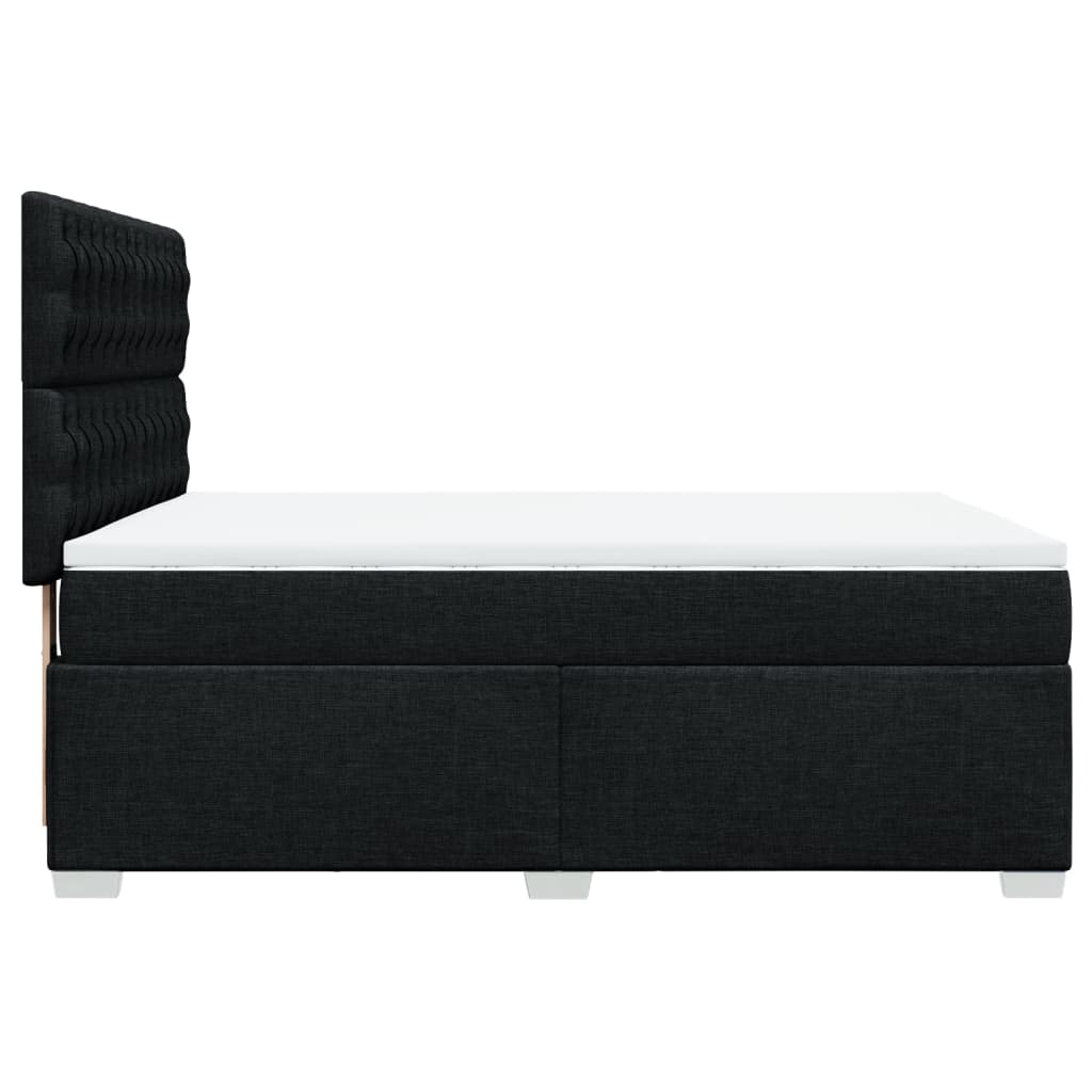 Boxspring met matras stof zwart 140x200 cm is nu te koop bij PeponiXL, paradijselijk wonen!