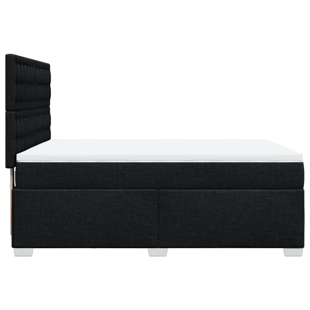 Boxspring met matras stof zwart 140x200 cm is nu te koop bij PeponiXL, paradijselijk wonen!