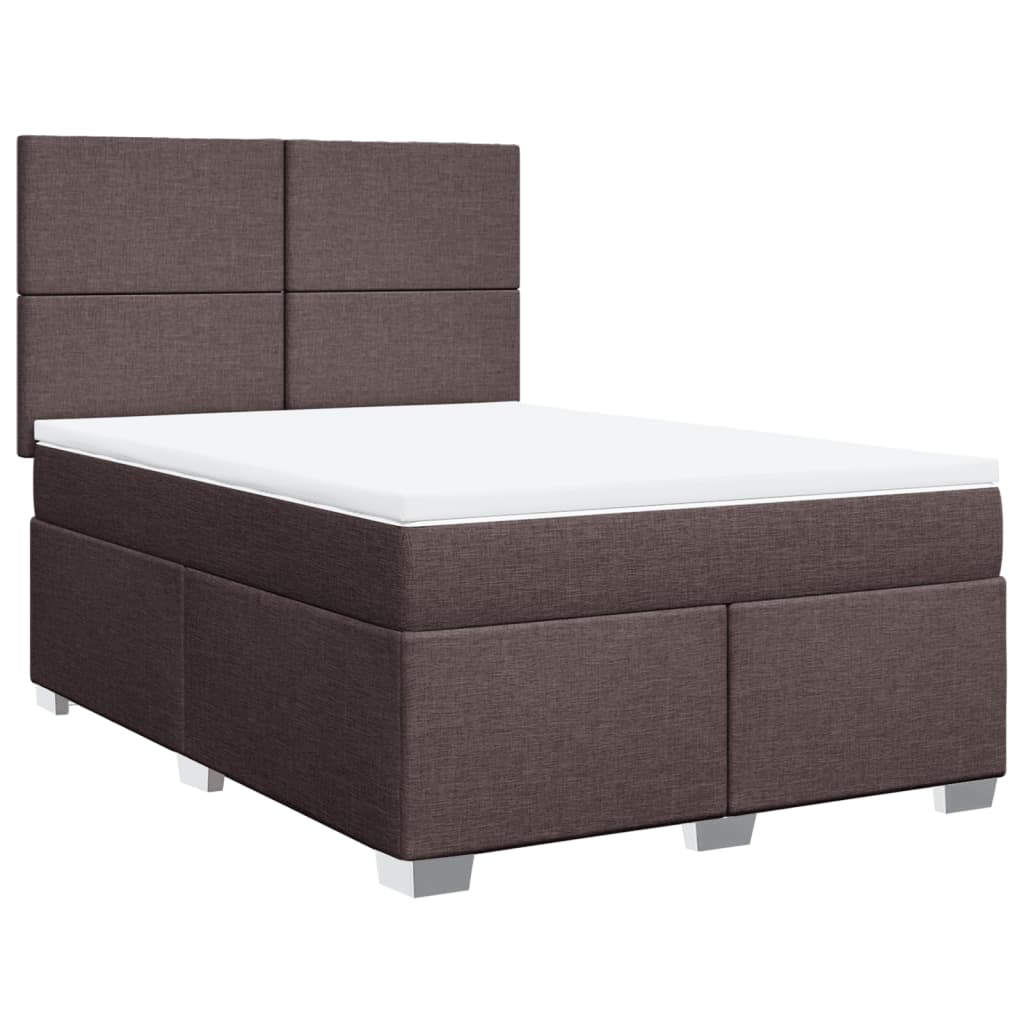 Boxspring met matras stof donkerbruin 160x200 cm is nu te koop bij PeponiXL, paradijselijk wonen!