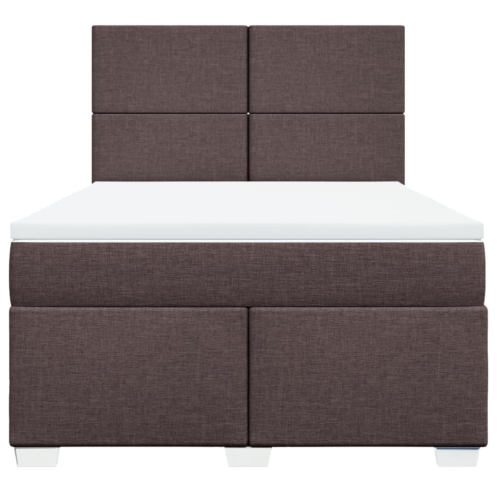 Boxspring met matras stof donkerbruin 160x200 cm is nu te koop bij PeponiXL, paradijselijk wonen!