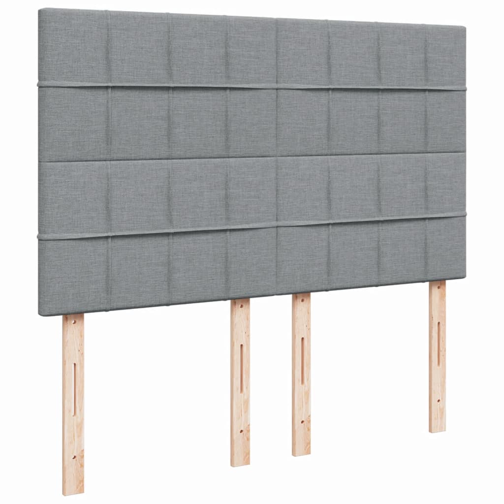 Boxspring met matras stof lichtgrijs 160x200 cm is nu te koop bij PeponiXL, paradijselijk wonen!