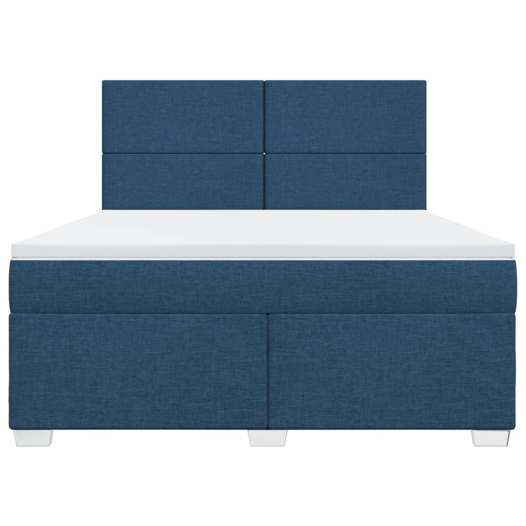 Boxspring met matras stof blauw 180x200 cm is nu te koop bij PeponiXL, paradijselijk wonen!