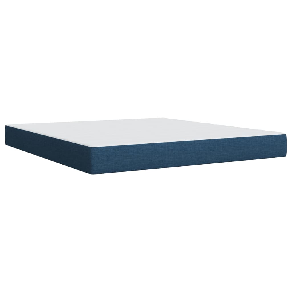 Boxspring met matras stof blauw 180x200 cm is nu te koop bij PeponiXL, paradijselijk wonen!