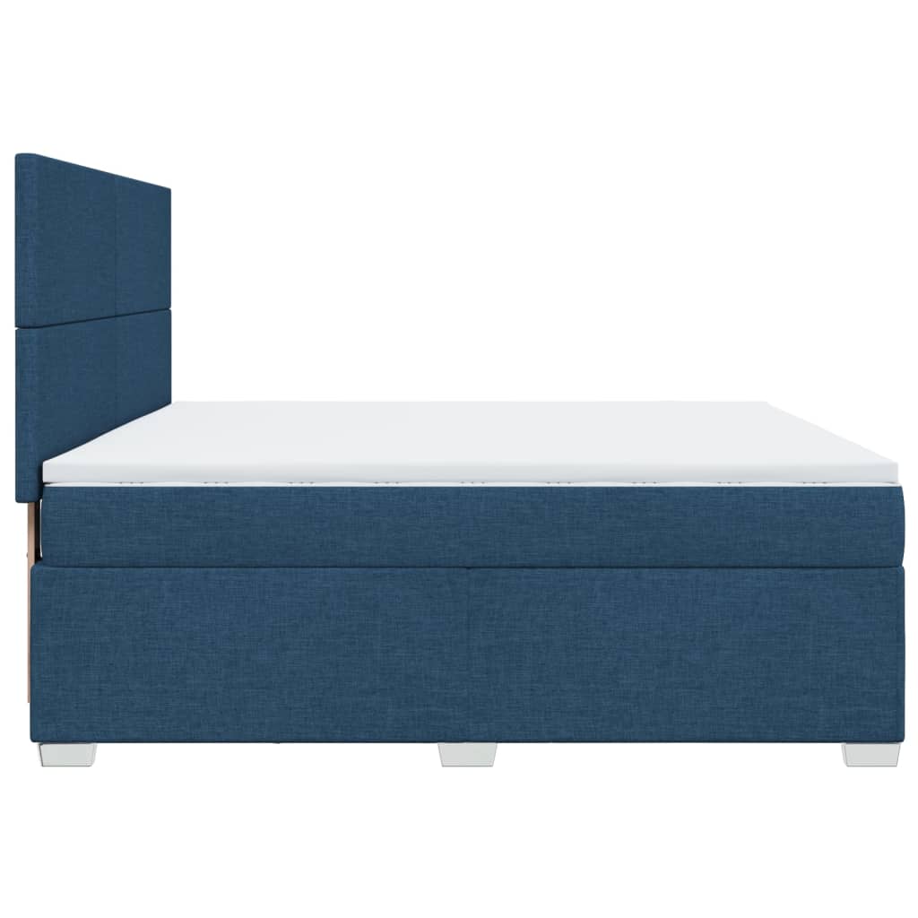 Boxspring met matras stof blauw 180x200 cm is nu te koop bij PeponiXL, paradijselijk wonen!