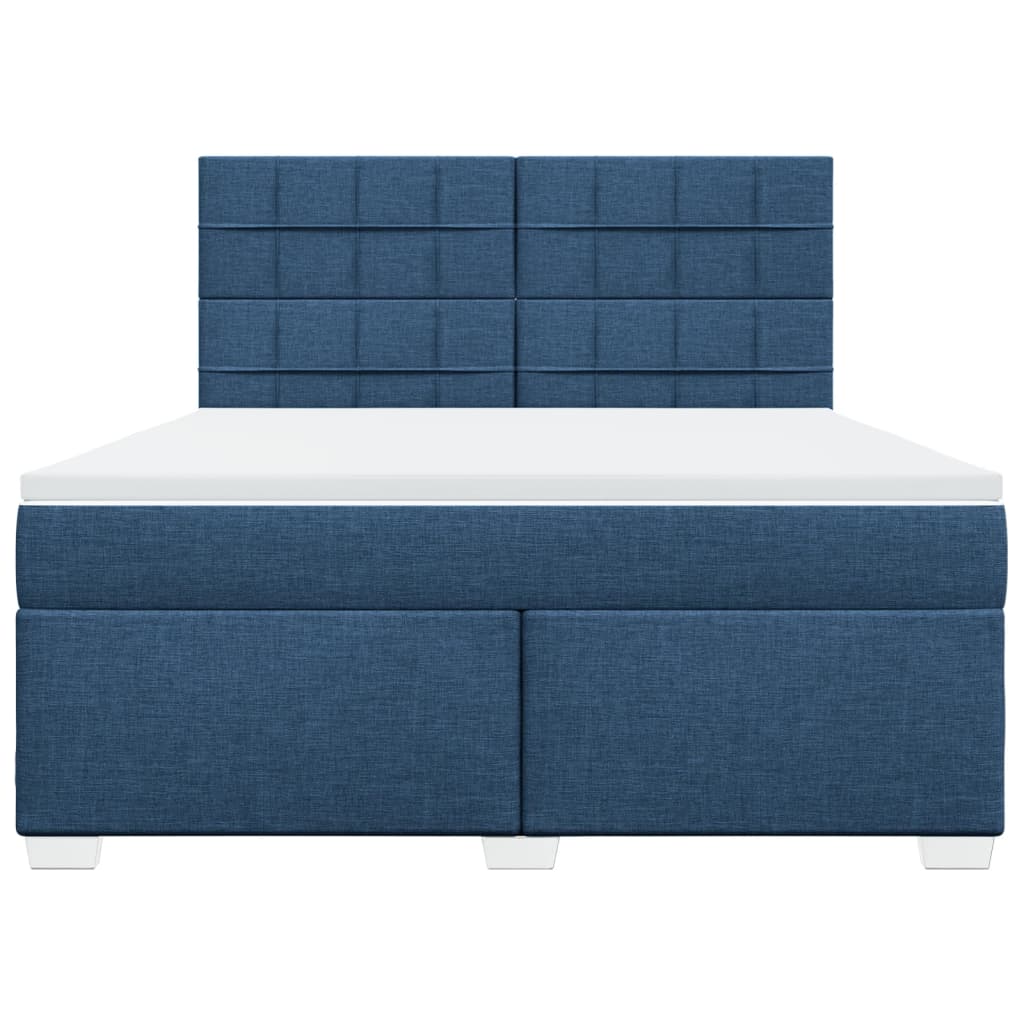 Boxspring met matras stof blauw 180x200 cm is nu te koop bij PeponiXL, paradijselijk wonen!