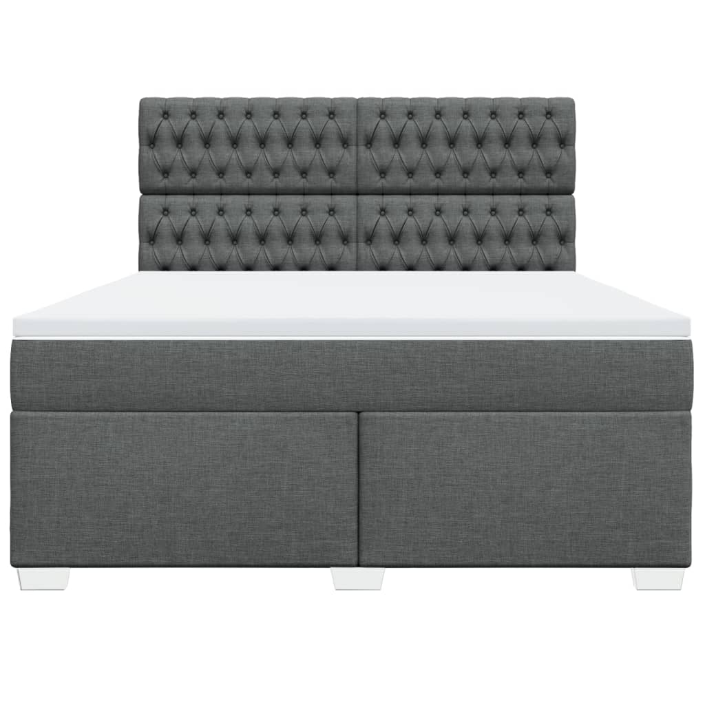 Boxspring met matras stof donkergrijs 180x200 cm is nu te koop bij PeponiXL, paradijselijk wonen!