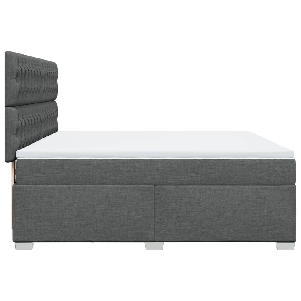 Boxspring met matras stof donkergrijs 180x200 cm is nu te koop bij PeponiXL, paradijselijk wonen!