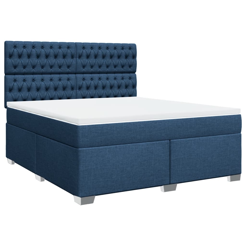 Boxspring met matras stof blauw 180x200 cm is nu te koop bij PeponiXL, paradijselijk wonen!