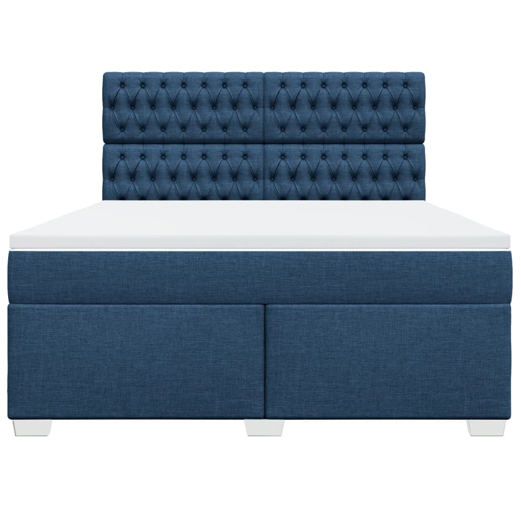Boxspring met matras stof blauw 180x200 cm is nu te koop bij PeponiXL, paradijselijk wonen!