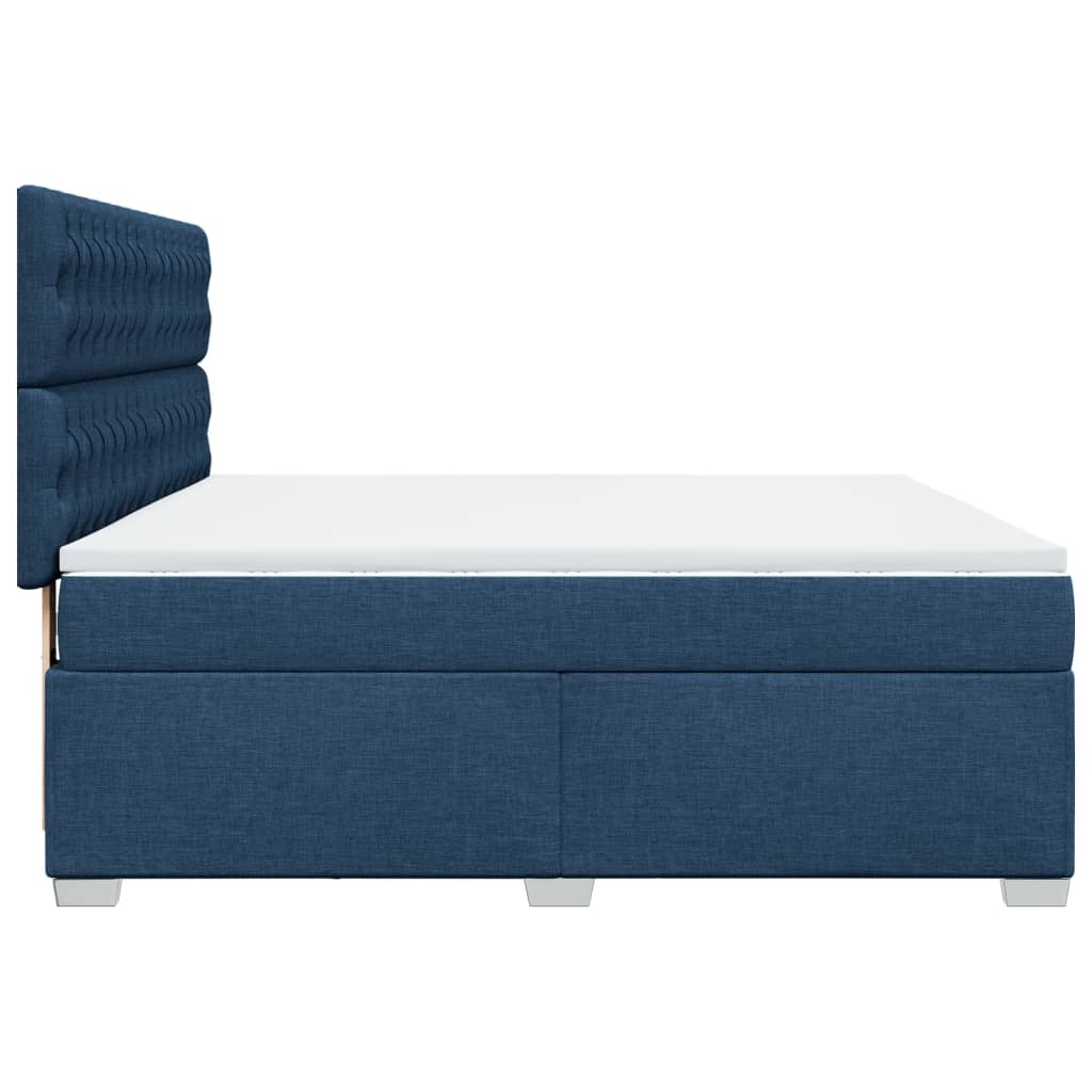Boxspring met matras stof blauw 180x200 cm is nu te koop bij PeponiXL, paradijselijk wonen!