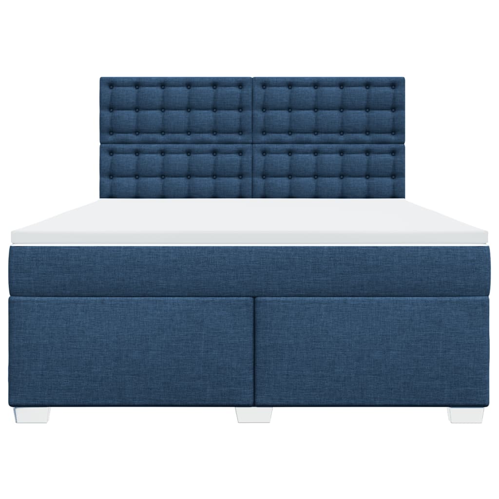 Boxspring met matras stof blauw 180x200 cm is nu te koop bij PeponiXL, paradijselijk wonen!