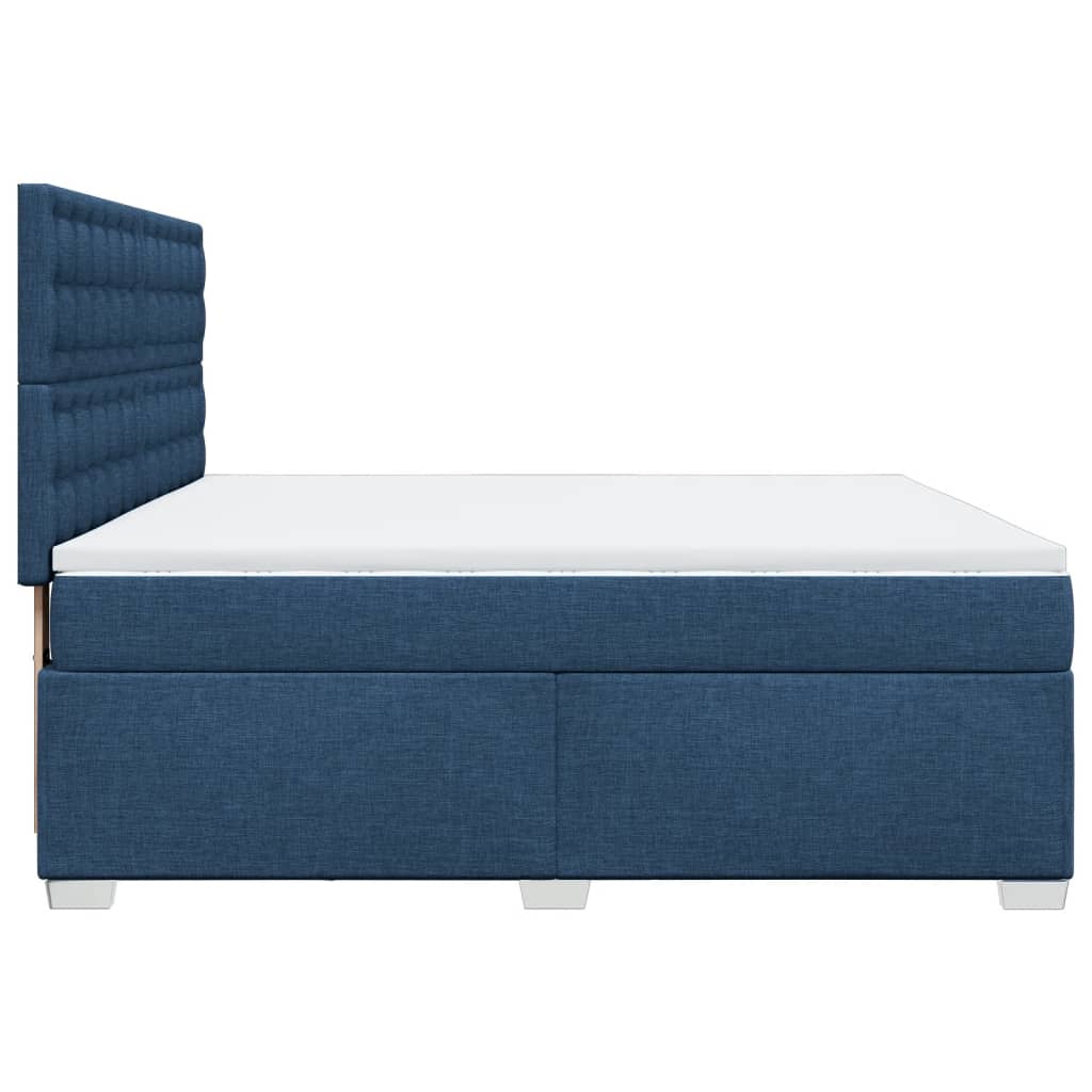 Boxspring met matras stof blauw 180x200 cm is nu te koop bij PeponiXL, paradijselijk wonen!