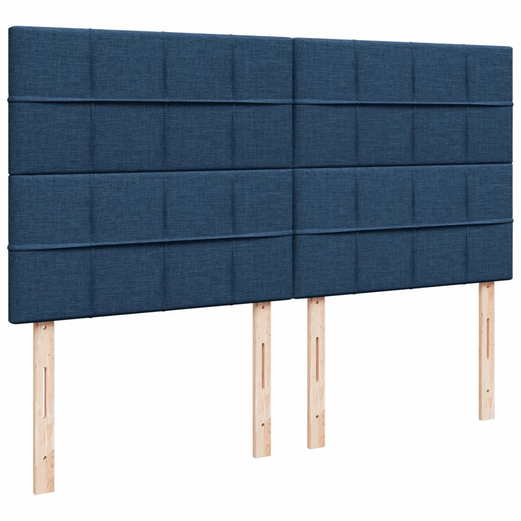 Boxspring met matras stof blauw 200x200 cm is nu te koop bij PeponiXL, paradijselijk wonen!
