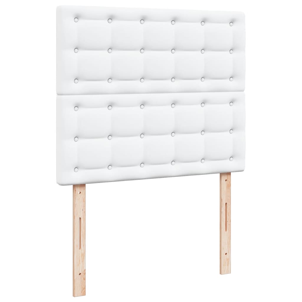 Boxspring met matras kunstleer wit 120x190 cm is nu te koop bij PeponiXL, paradijselijk wonen!