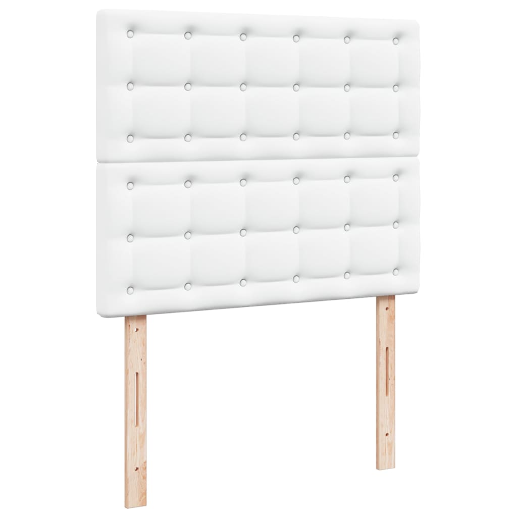 Boxspring met matras kunstleer wit 120x200 cm is nu te koop bij PeponiXL, paradijselijk wonen!