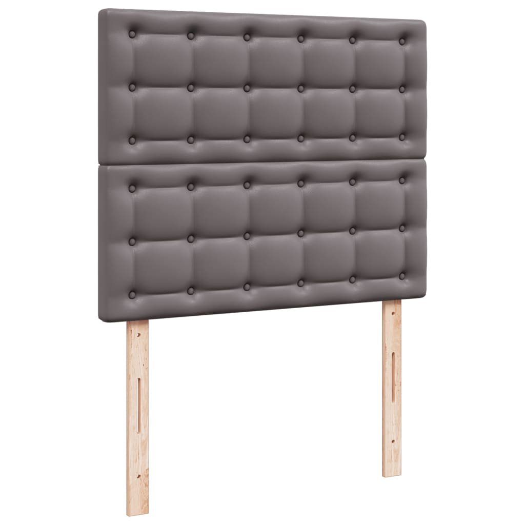 Boxspring met matras kunstleer grijs 120x200 cm is nu te koop bij PeponiXL, paradijselijk wonen!