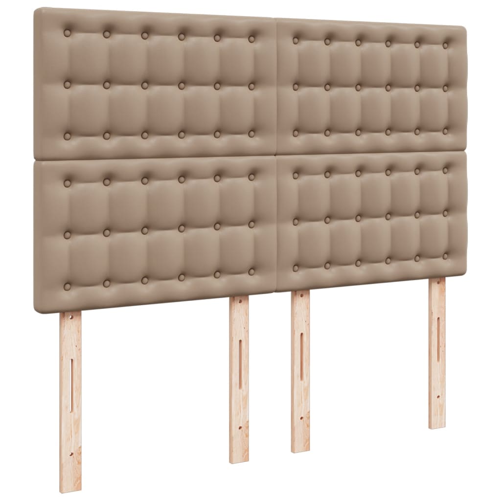 Boxspring met matras kunstleer cappuccinokleurig 140x190 cm is nu te koop bij PeponiXL, paradijselijk wonen!