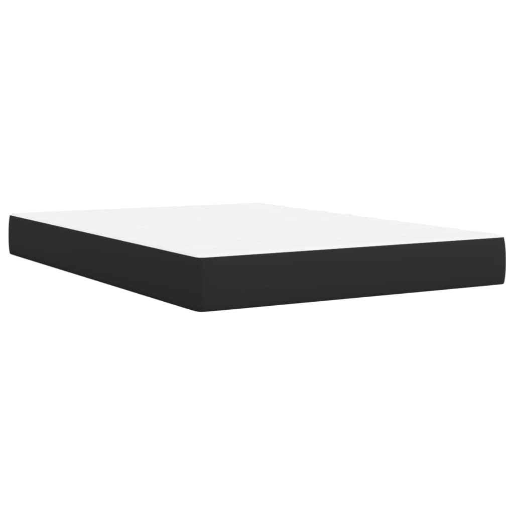 Boxspring met matras kunstleer zwart 140x200 cm is nu te koop bij PeponiXL, paradijselijk wonen!