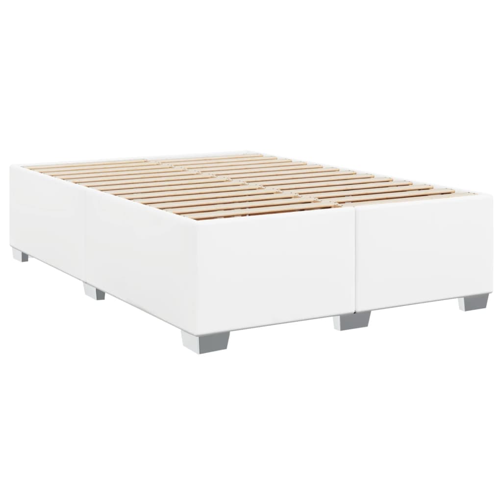 Boxspring met matras kunstleer wit 160x200 cm is nu te koop bij PeponiXL, paradijselijk wonen!